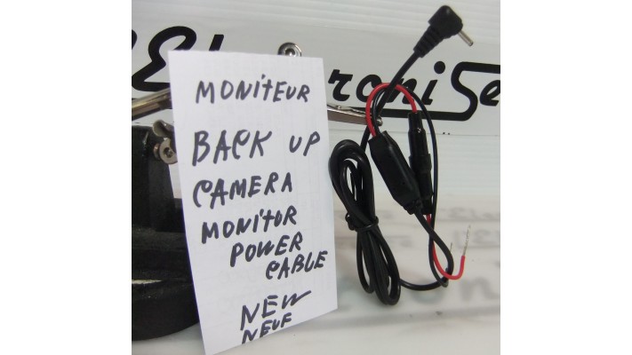 Monitor power cable back-up camera